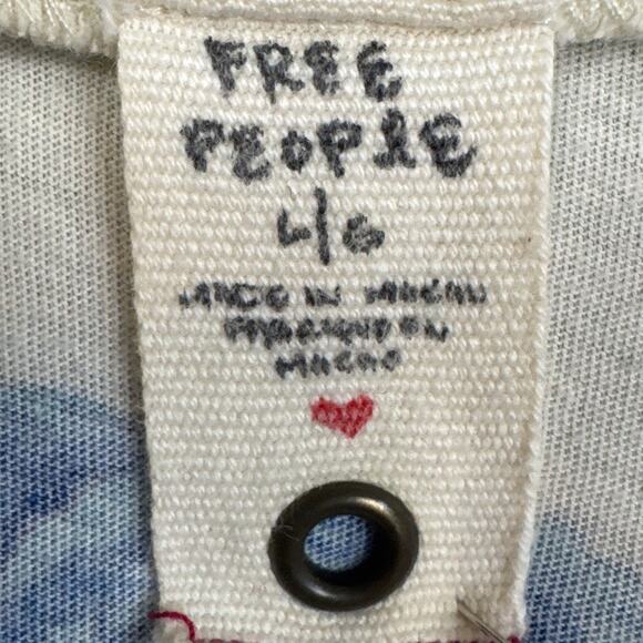 Vintage Y2k Free People Mini Dress Floral Lace Detail Size L Bohemian Retro Fall - Picture 8 of 10